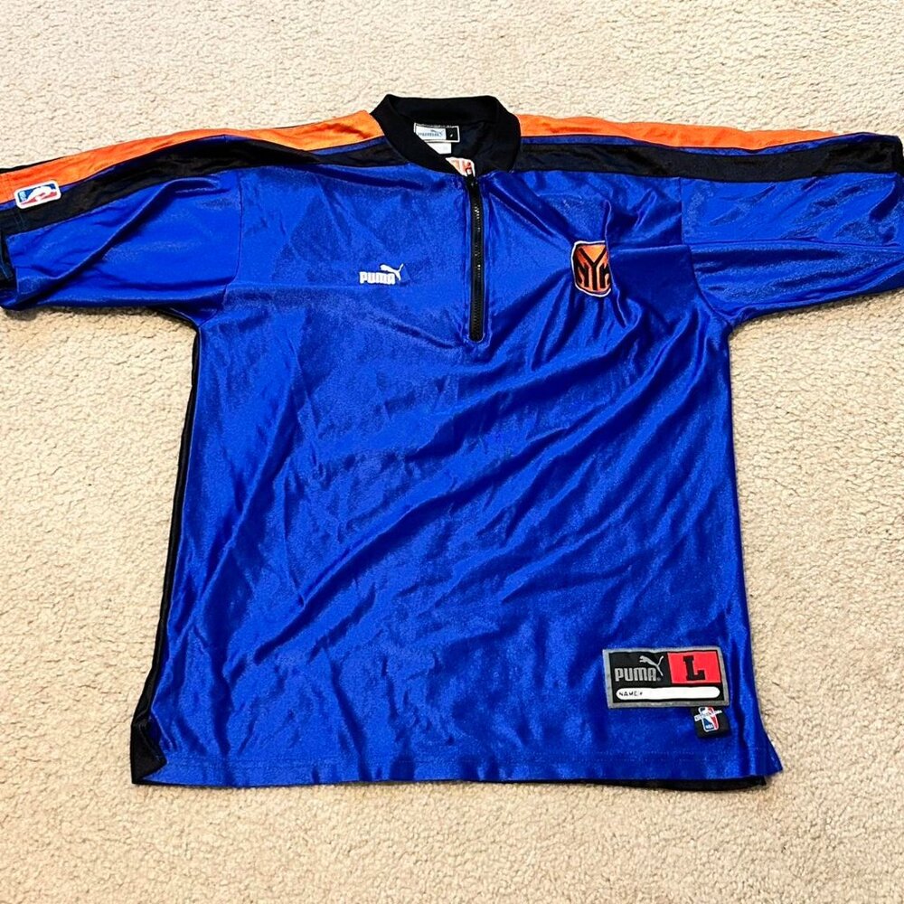 Blue Puma New York Knicks Warmup shirts #NBA #Shirt #Basketball